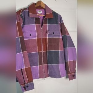 Obey, size M, REGULAR FIT HEAVYWEIGHT ZIP FLANNEL WITH QUILTED LINING. 100% ORGA